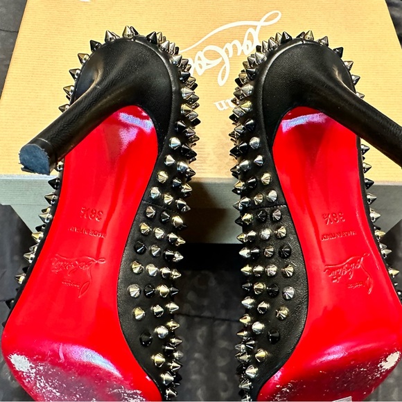 Christian Louboutin 100mm Mixed Color Spike Pigalle EU 38.5 - Picture 7 of 11
